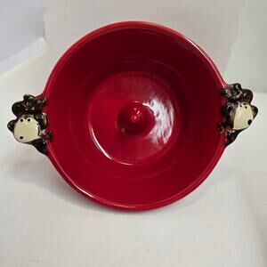 Vintage LTD Commodities “Monkey Handles” Ceramic Bread / Cake Dish – Mid-Century